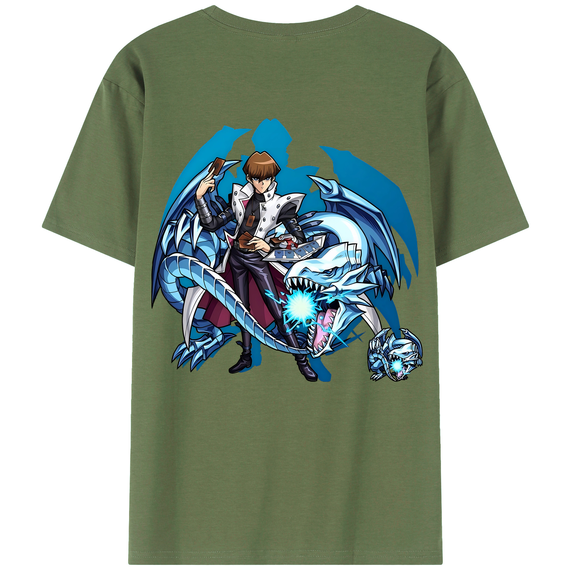 （画像用） 遊☆戯☆王 Yu-Gi-Oh! 綿100％ メンズ半袖Tシャツ（バックプリント） 通気性
